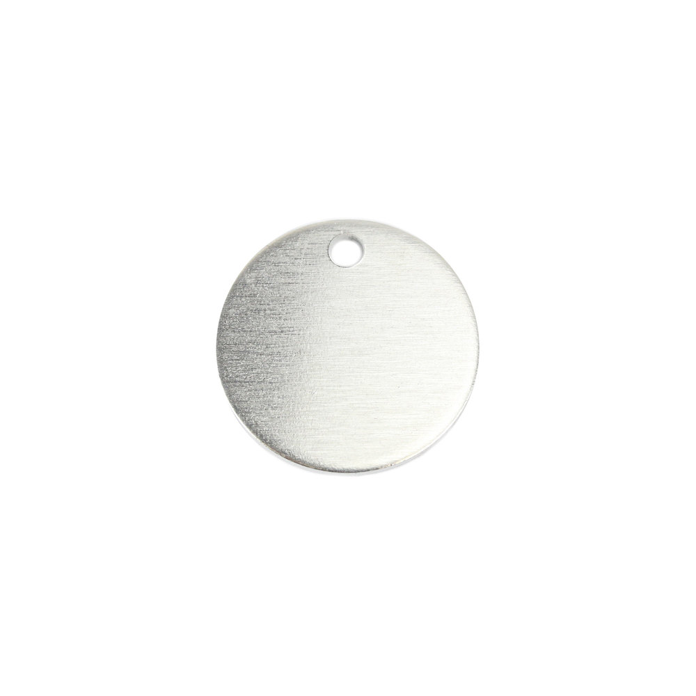 Metal Stamping Blanks Aluminum Round, Disc, Circle with Hole, 19mm (.75"), 14g, Pack of 5